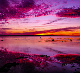 coucher lac saint laurent photo plana